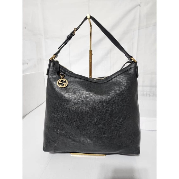 Authentic Gucci Interlocking G Hobo Bag Black - Picture 1 of 15